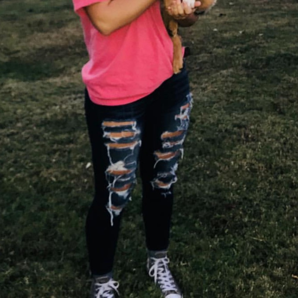 American Eagle ripped jeans